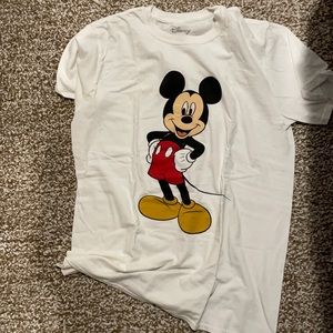 Mens white Mickey Mouse teeshirt wore once